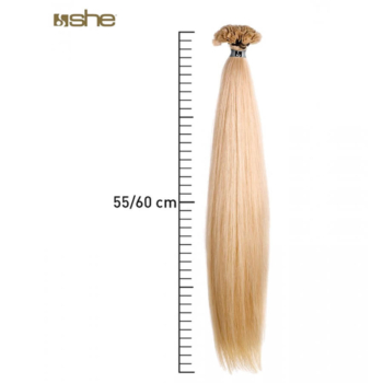 Extensões Cabelo Natural Liso Queratina SHE 55x60cm