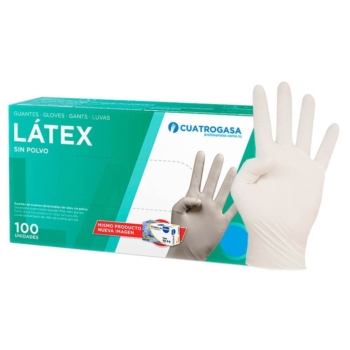 Luvas Latex Sem Pó - Cuatrogasa 100un