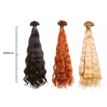 Extensões Cabelo Natural Ondulado c Queratina – SHE 55x60cm